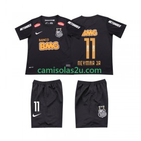 Camisolas de futebol Santos NEYMAR JR 11 Classic 2012 2013 Retro Criança Equipamento Alternativa Manga Curta